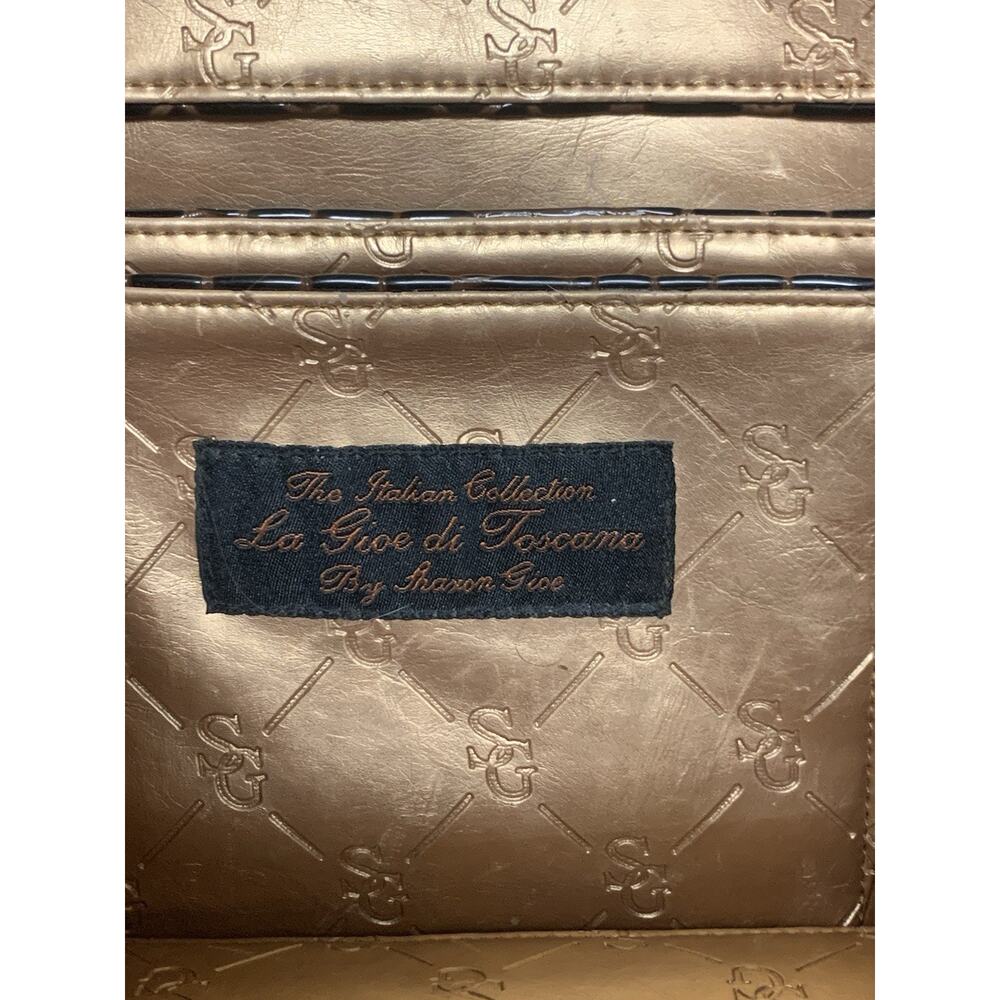 La Gioe di Toscana Sharon Gioe Burgundy Reptile Leather Dome Satchel Bag - Picture 16 of 16